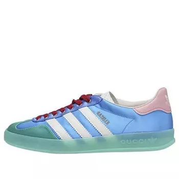 Кроссовки adidas x gazelle 'light blue silk' Gucci, голубой