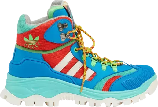 Кроссовки Adidas x Gucci Lace Up Boot Blue Red, синий