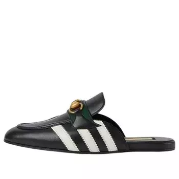Кроссовки adidas x slipper with horsebit 'black' Gucci, черный