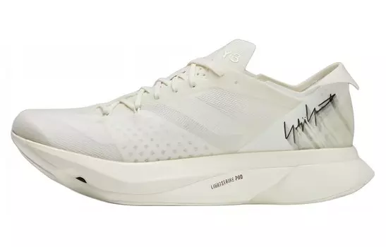Кроссовки Adidas Y-3 Adizero Adios Pro 3 'Off White Black', белый