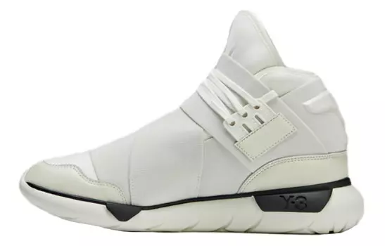 Кроссовки Adidas Y-3 Qasa Off White Cream White Black, белый