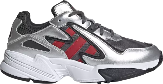 Кроссовки Adidas Yung-96 Chasm J 'Silver Metallic Scarlet', серый