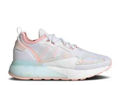 Кроссовки Adidas ZX 2K BIG KID 'WHITE HAZE CORAL', белый