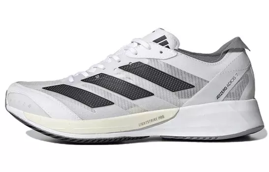 Кроссовки Adizero Adios 7 женские с низким верхом, белые/черные Adidas