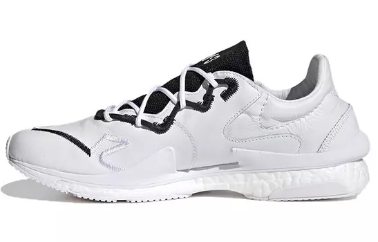 Кроссовки Adizero Runner для бега унисекс с низким верхом белого/черного цвета Y-3