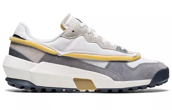 Кроссовки Admix Runner для бега унисекс с низким верхом белого/серого/желтого цвета Onitsuka Tiger