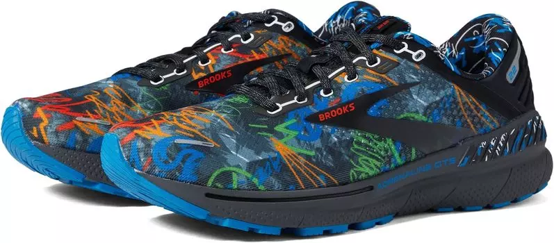 Кроссовки Adrenaline GTS 22 Brooks, цвет Black/Blue/Cherry Tomato