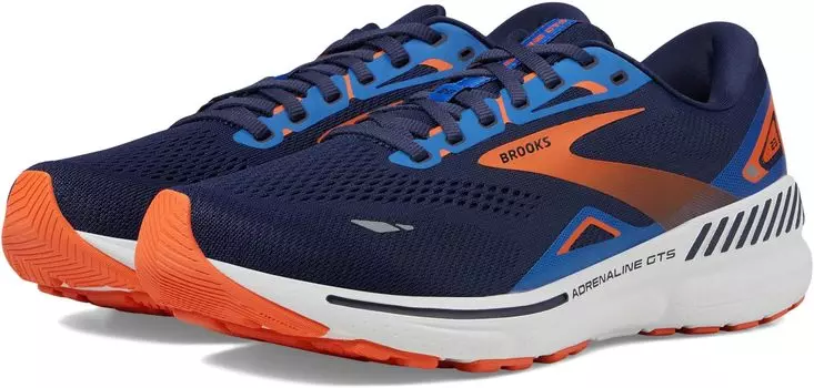 Кроссовки Adrenaline GTS 23 Brooks, цвет Peacoat/Orange/Surf The Web