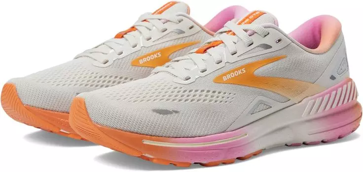 Кроссовки Adrenaline GTS 23 Brooks, цвет White Sand/Sunset/Fuchsia