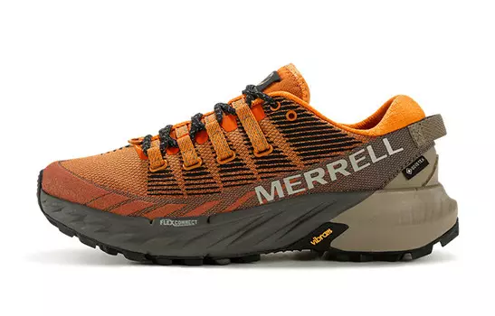 Кроссовки Agility Peak 4 для бега мужские с низким верхом оранжевого цвета Merrell