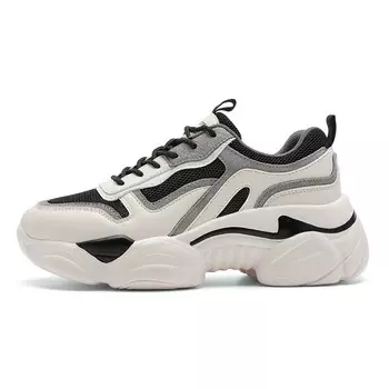 Кроссовки AGSDON Chunky Sneakers Women's Low-top, серый