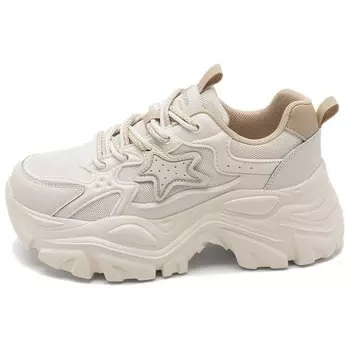 Кроссовки AGSDON Chunky Sneakers Women's Low-top, черный