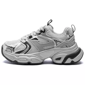 Кроссовки AGSDON Chunky Sneakers Women's Low-top, серебряный