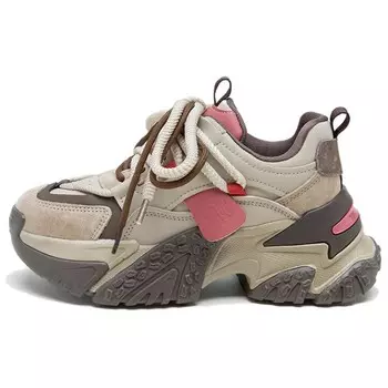 Кроссовки AGSDON Chunky Sneakers Women's Low-top, хаки