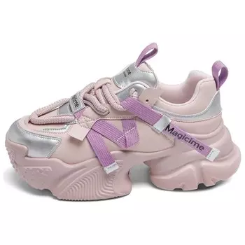 Кроссовки AGSDON Chunky Sneakers Women's Low-top, розовый