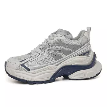 Кроссовки AGSDON Chunky Sneakers Women's Mid-top, серый/синий