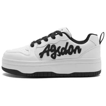 Кроссовки AGSDON Skateboarding Shoes Women's Low-top, белый/красный