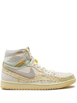 Кроссовки Air 1 High OG Woven из коллаборации с Union Jordan, бежевый