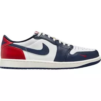 Кроссовки Air 1 Retro OG Low Jordan, цвет Gipfel Wei/Rot/Mitternachtsblau