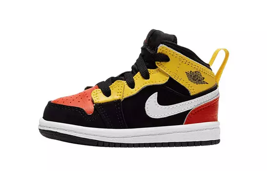 Кроссовки Air 1 Toddler TD High-top, черные/красные/желтые Jordan