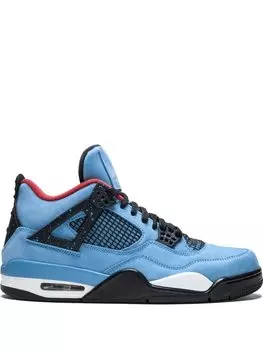 Кроссовки Air 4 Retro из коллаборации с Travis Scott Jordan, синий