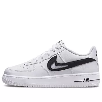 Кроссовки air force 1 '07 'cut out swoosh - white black' Nike, белый