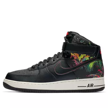 Кроссовки air force 1 '07 high 'black floral' Nike, черный