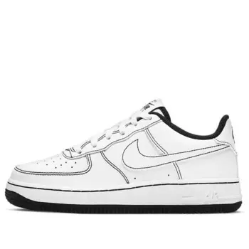 Кроссовки air force 1 '07 low 'contrast stitch - white black' Nike, черный