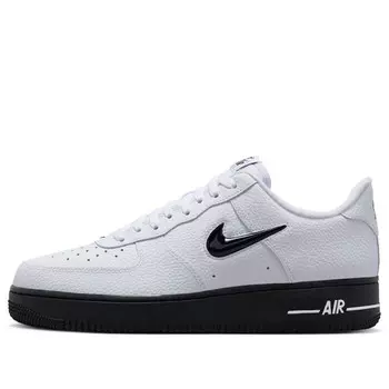 Кроссовки air force 1 '07 low 'jewel white black' Nike, белый