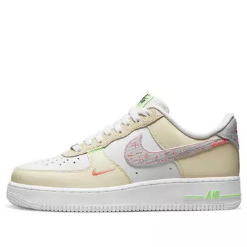 Кроссовки air force 1 '07 lv8 'just stitch it - white shade green' Nike, белый