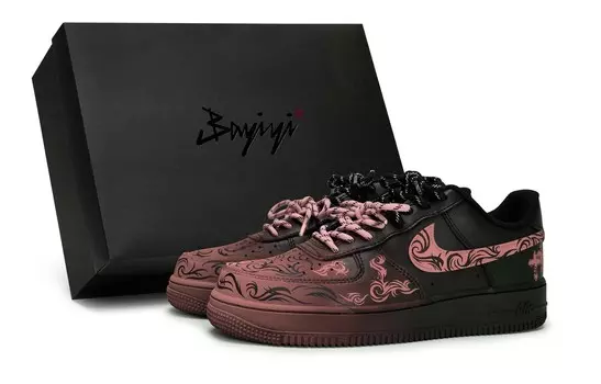 Кроссовки Air Force 1 для скейтбординга, унисекс, низкие, телесно-розовый Nike, цвет Black meat powder