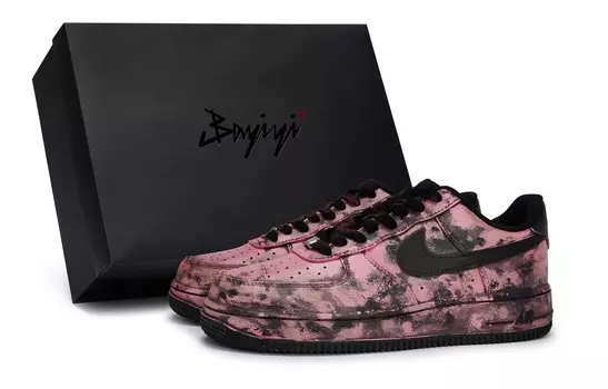 Кроссовки Air Force 1 для скейтбординга, унисекс, низкие, телесно-розовый Nike, цвет Black meat powder
