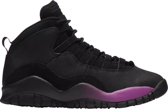 Кроссовки Air Jordan 10 Retro GG Purple Fade, черный