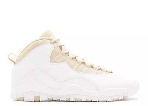 Кроссовки AIR JORDAN 10 RETRO 'LINEN' 2005, белый