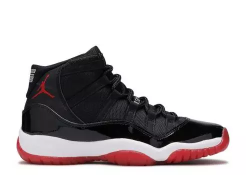 Кроссовки AIR JORDAN 11 RETRO GS 'BRED' 2019, черный