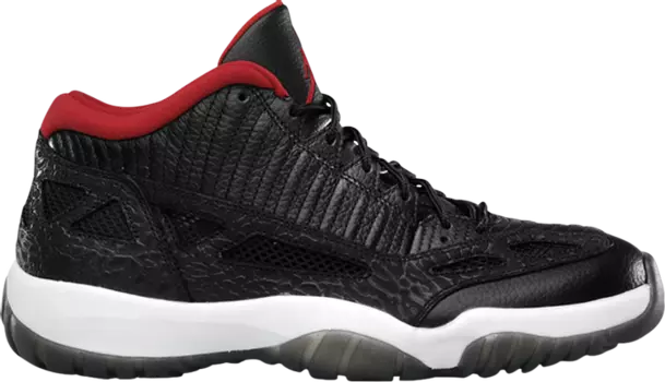 Кроссовки Air Jordan 11 Retro Low Black Charcoal Red 2011, черный