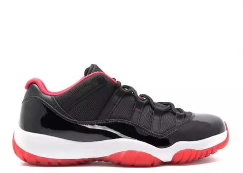 Кроссовки AIR JORDAN 11 RETRO LOW 'BRED', черный