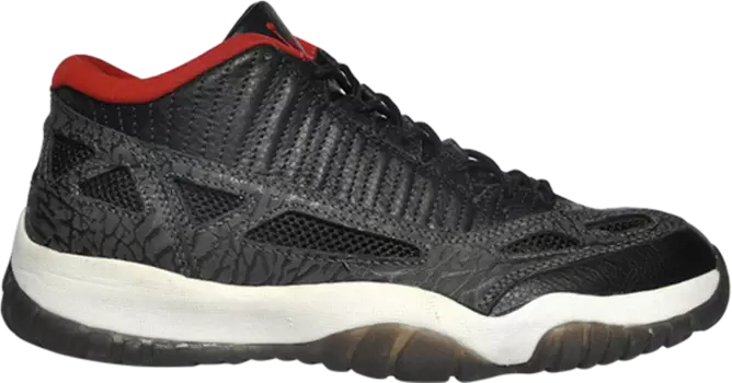 Кроссовки Air Jordan 11 Retro Low IE Black Charcoal Red 2003, черный