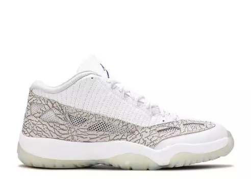 Кроссовки AIR JORDAN 11 RETRO LOW IE 'COBALT' 2003, белый