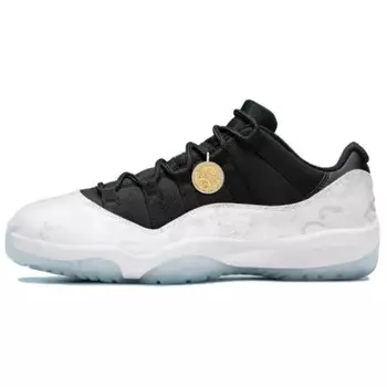 Кроссовки Air Jordan 11 Vintage Basketball Shoes Unisex Low-top Black/White, черный/белый