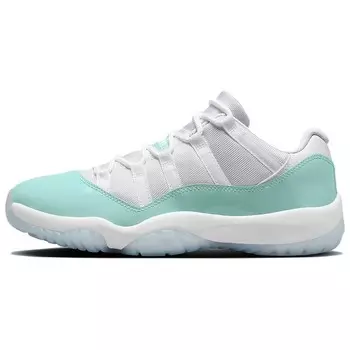 Кроссовки Air Jordan 11 Vintage Basketball Shoes Unisex Low-top White/Green, зеленый