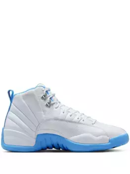 Кроссовки Air Jordan 12 Melo - White/University Blue/Metallic Silver, белый