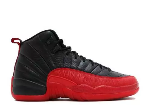 Кроссовки AIR JORDAN 12 RETRO BG 'FLU GAME' 2016, черный