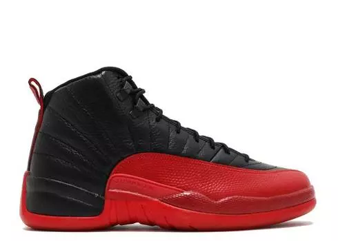 Кроссовки AIR JORDAN 12 RETRO 'FLU GAME' 2016, черный
