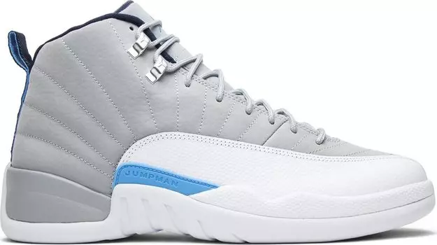 Кроссовки Air Jordan 12 Retro Grey University Blue, серый