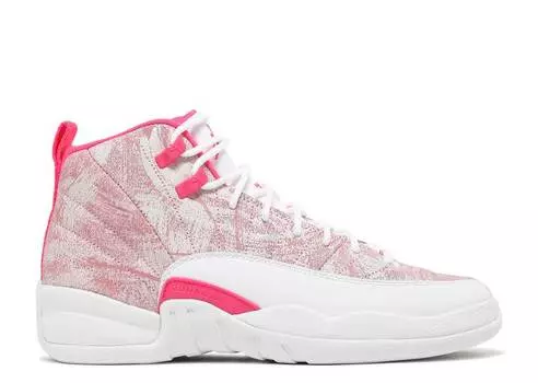 Кроссовки AIR JORDAN 12 RETRO GS 'ARCTIC PINK', белый