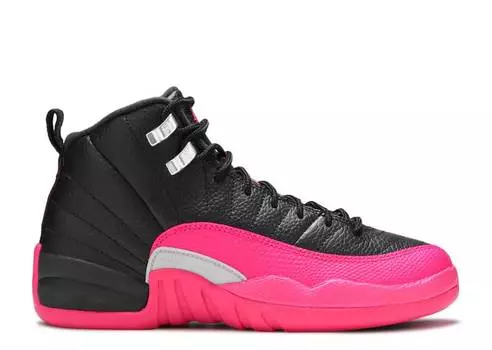 Кроссовки AIR JORDAN 12 RETRO GS 'DEADLY PINK', черный