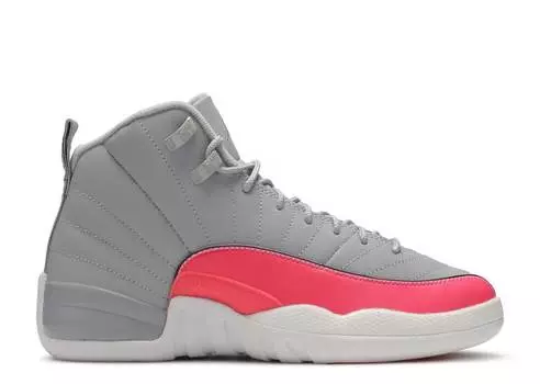 Кроссовки AIR JORDAN 12 RETRO GS 'RACER PINK', серый