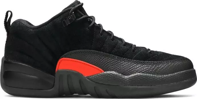 Кроссовки Air Jordan 12 Retro Low BG Black Max Orange, черный