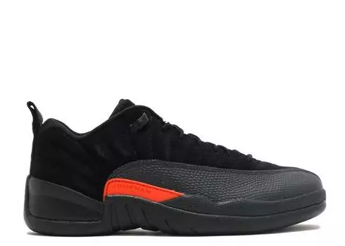 Кроссовки AIR JORDAN 12 RETRO LOW 'MAX ORANGE', черный